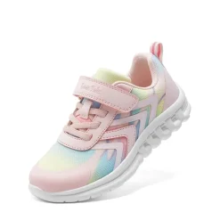 Kids’ Lightweight Mesh Running Shoes with Hook-and-Loop Strap