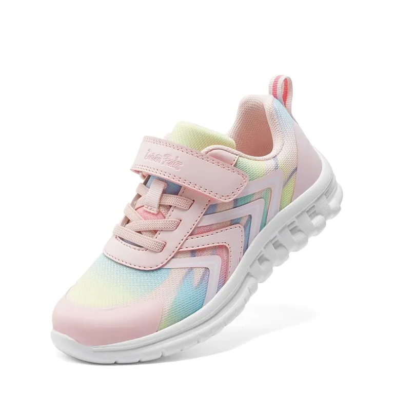 Kids’ Lightweight Mesh Running Shoes with Hook-and-Loop Strap