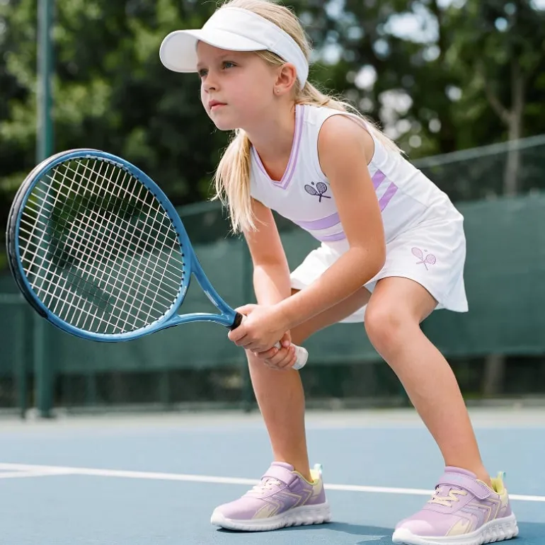Kids’ Lightweight Mesh Running Shoes with Hook-and-Loop Strap