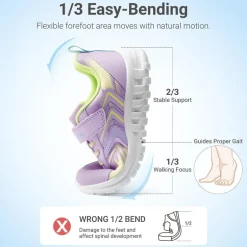 Kids’ Lightweight Mesh Running Shoes with Hook-and-Loop Strap