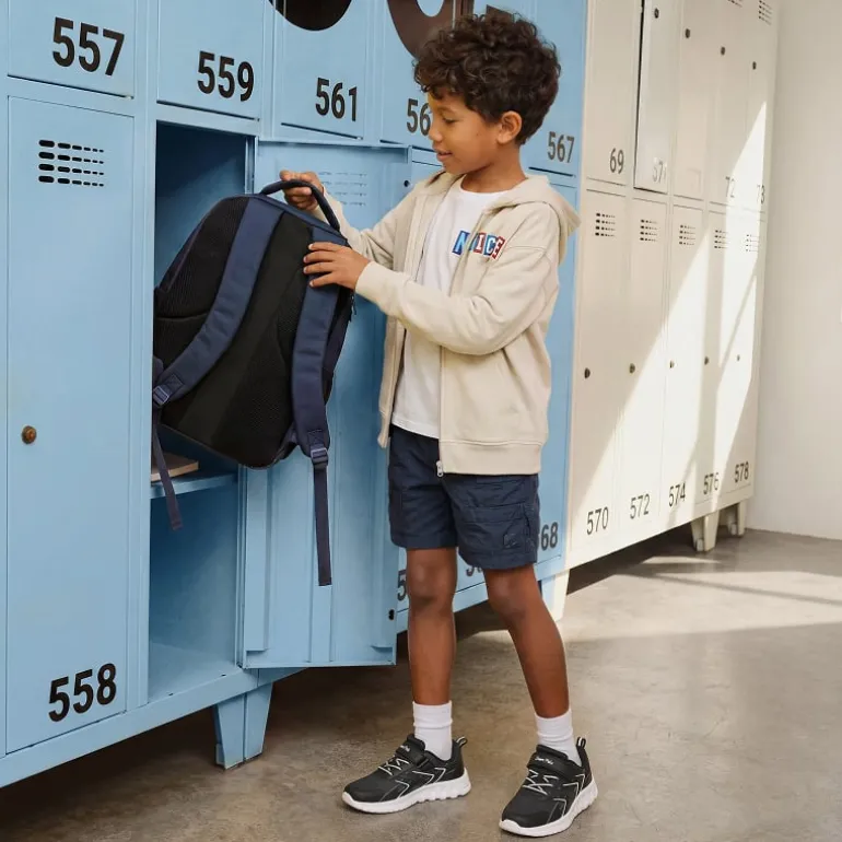 Kids’ Lightweight Mesh Running Shoes with Hook-and-Loop Strap