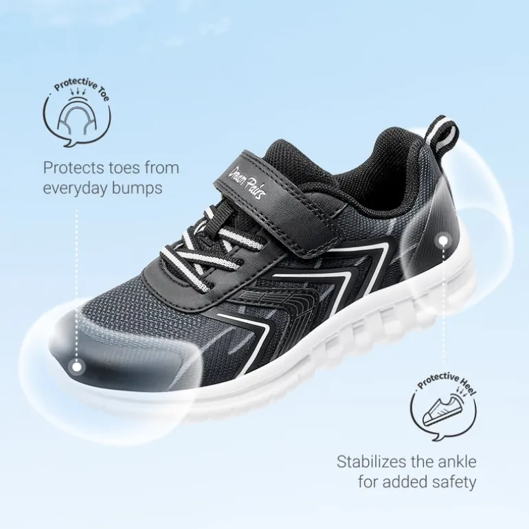 Kids’ Lightweight Mesh Running Shoes with Hook-and-Loop Strap