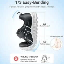 Kids’ Lightweight Mesh Running Shoes with Hook-and-Loop Strap