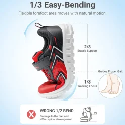 Kids’ Lightweight Mesh Running Shoes with Hook-and-Loop Strap