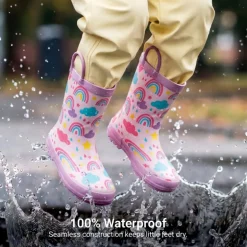 Kids' Low-ordor Natural Rubber Rain Boots