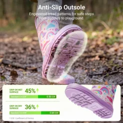 Kids' Low-ordor Natural Rubber Rain Boots