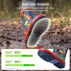 Kids' Low-ordor Natural Rubber Rain Boots