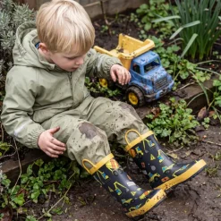 Kids' Low-ordor Natural Rubber Rain Boots