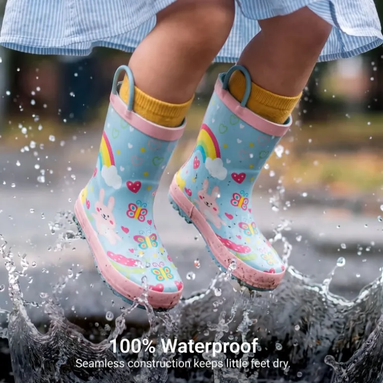 Kids' Low-ordor Natural Rubber Rain Boots