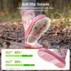 Kids' Low-ordor Natural Rubber Rain Boots