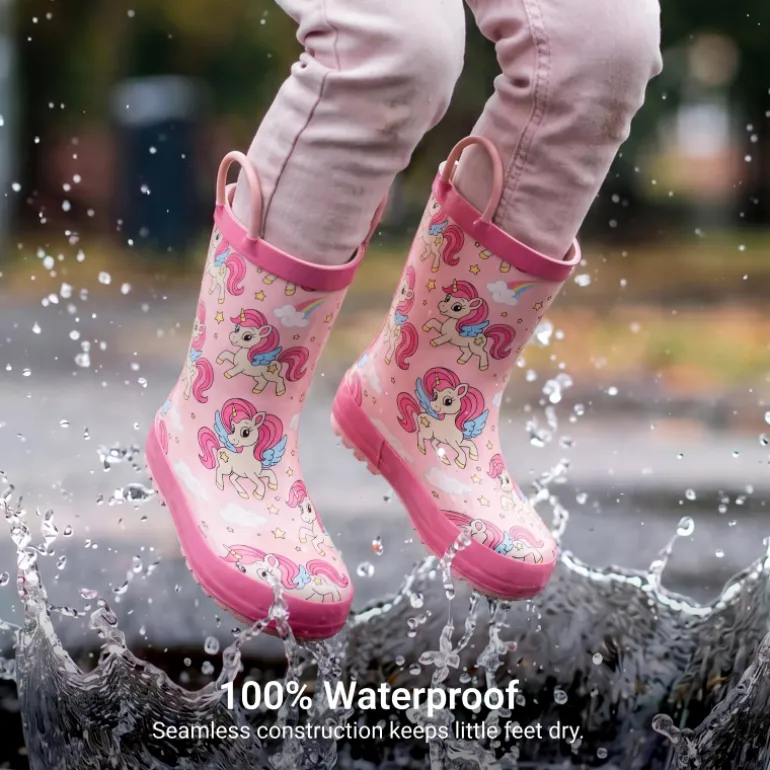 Kids' Low-ordor Natural Rubber Rain Boots