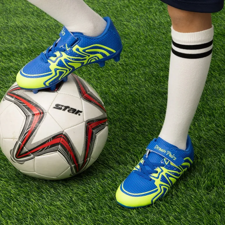Kids Mesh-Covered EVA Insole Soccer Shoes