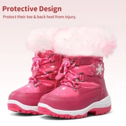 Kids Non-Slip Fur Lined Snow Boots