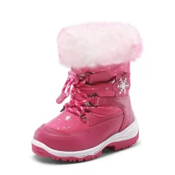 Kids Non-Slip Fur Lined Snow Boots