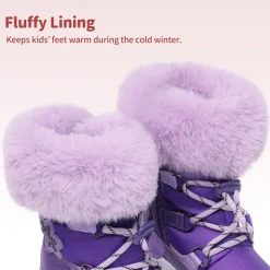 Kids Non-Slip Fur Lined Snow Boots