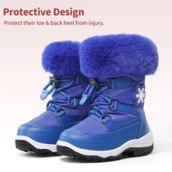 Kids Non-Slip Fur Lined Snow Boots