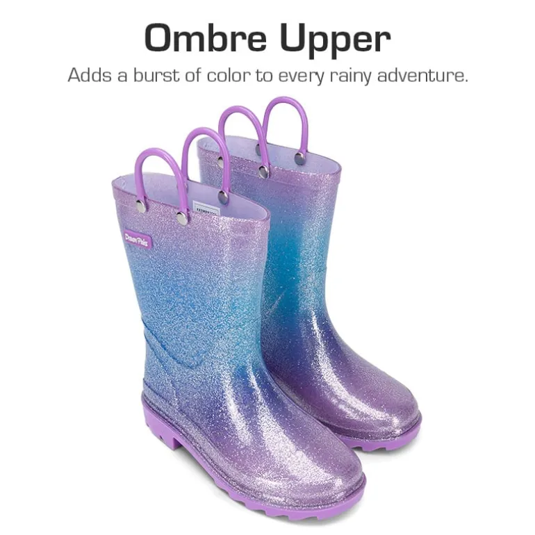 Kids’ Ombre Waterproof Rain Boots