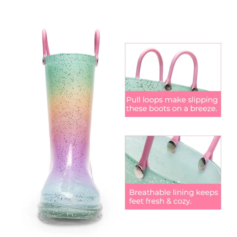 Kids’ Ombre Waterproof Rain Boots