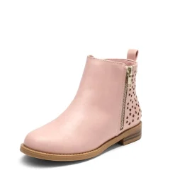 Kids Side Zipper Low Heel Ankle Boots