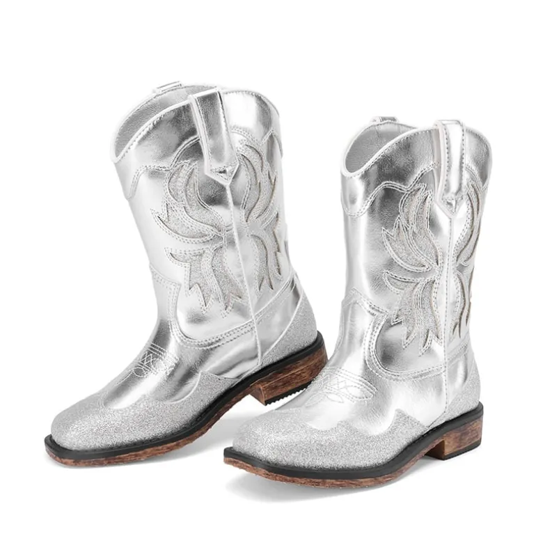 Kids’ Slip-On Roomy Toe Cowboy Boots