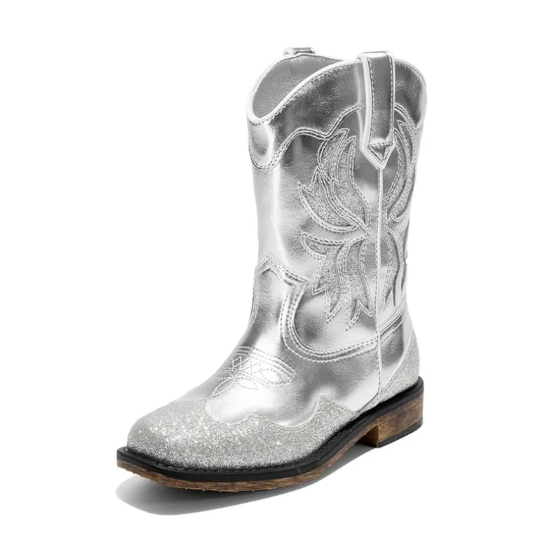 Kids’ Slip-On Roomy Toe Cowboy Boots