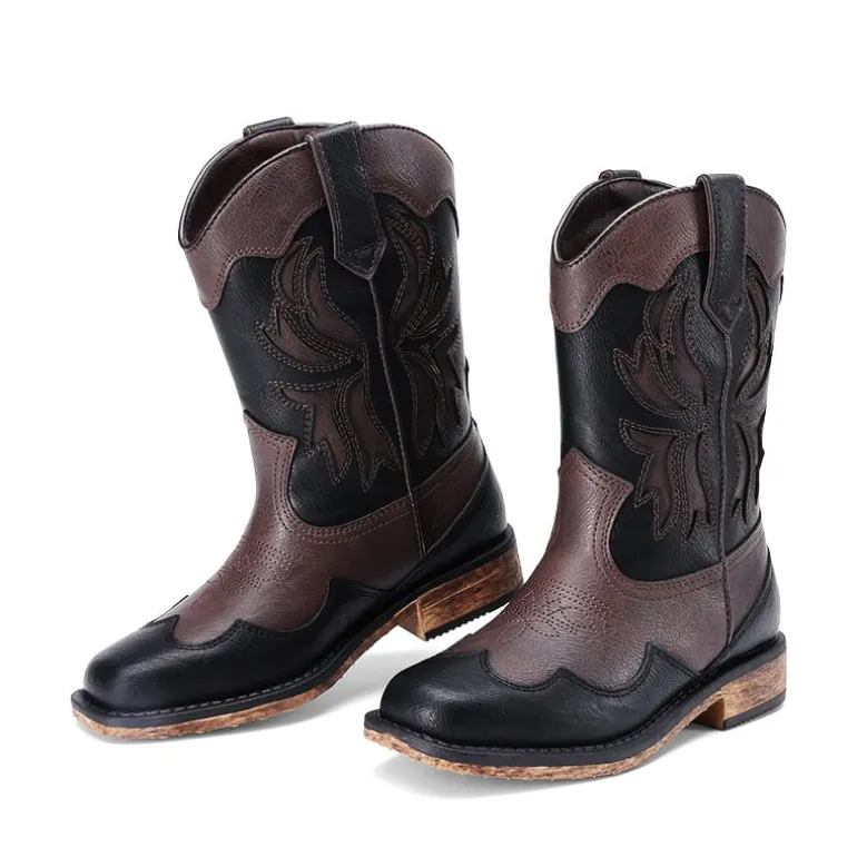 Kids’ Slip-On Roomy Toe Cowboy Boots