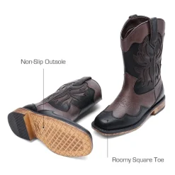 Kids’ Slip-On Roomy Toe Cowboy Boots