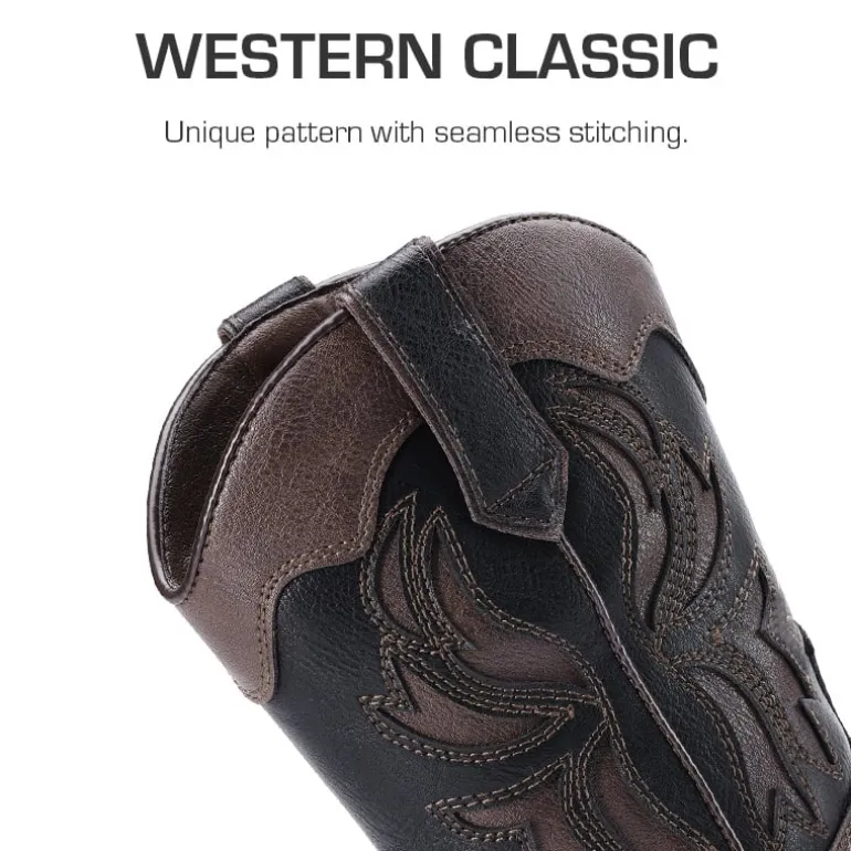 Kids’ Slip-On Roomy Toe Cowboy Boots