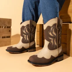 Kids’ Slip-On Roomy Toe Cowboy Boots