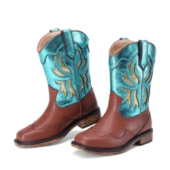 Kids’ Slip-On Roomy Toe Cowboy Boots