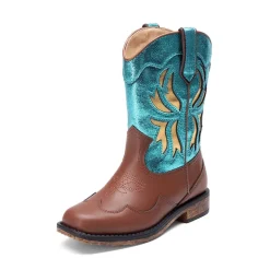 Kids’ Slip-On Roomy Toe Cowboy Boots