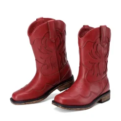 Kids’ Slip-On Roomy Toe Cowboy Boots