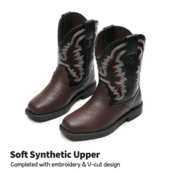 Kids Square-Toe Western Cowboy Boots