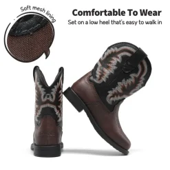 Kids Square-Toe Western Cowboy Boots