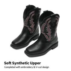 Kids Square-Toe Western Cowboy Boots