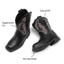 Kids Square-Toe Western Cowboy Boots