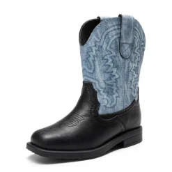 Kids Square-Toe Western Cowboy Boots