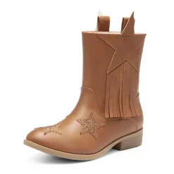 Kids Star Tassel Cowgirl Boots