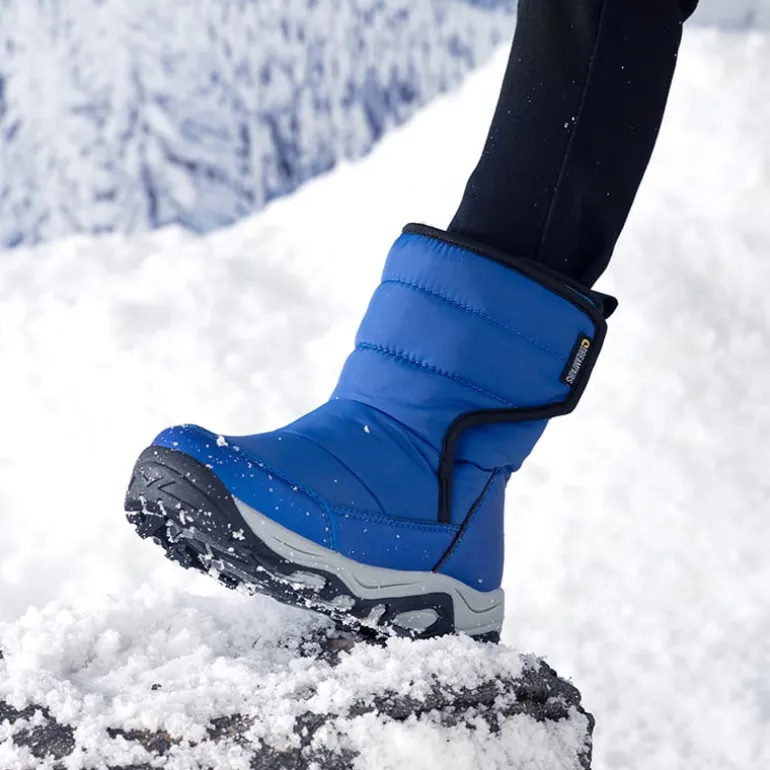 Kids Waterproof Faux Fur Snow Boots
