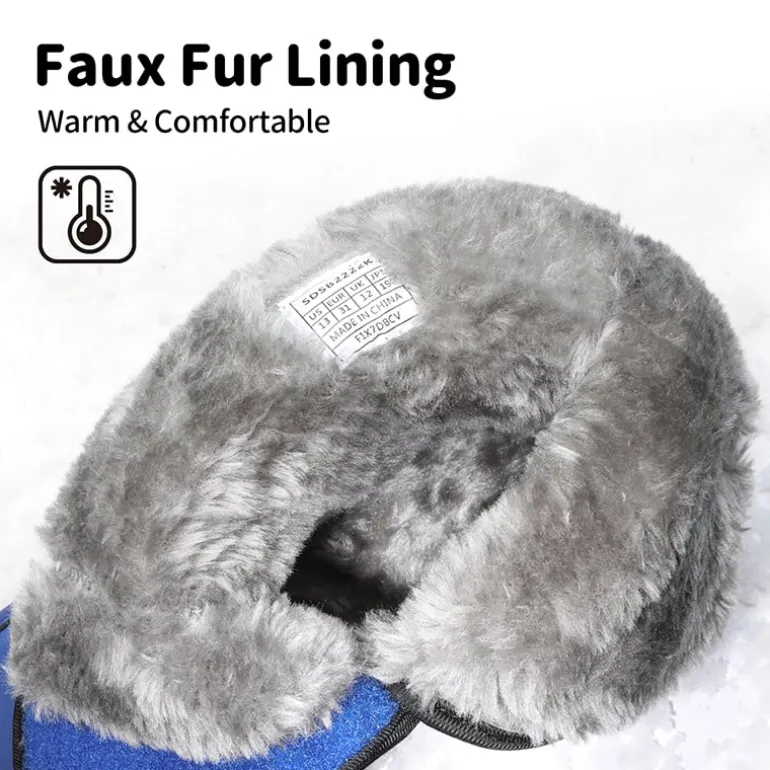 Kids Waterproof Faux Fur Snow Boots