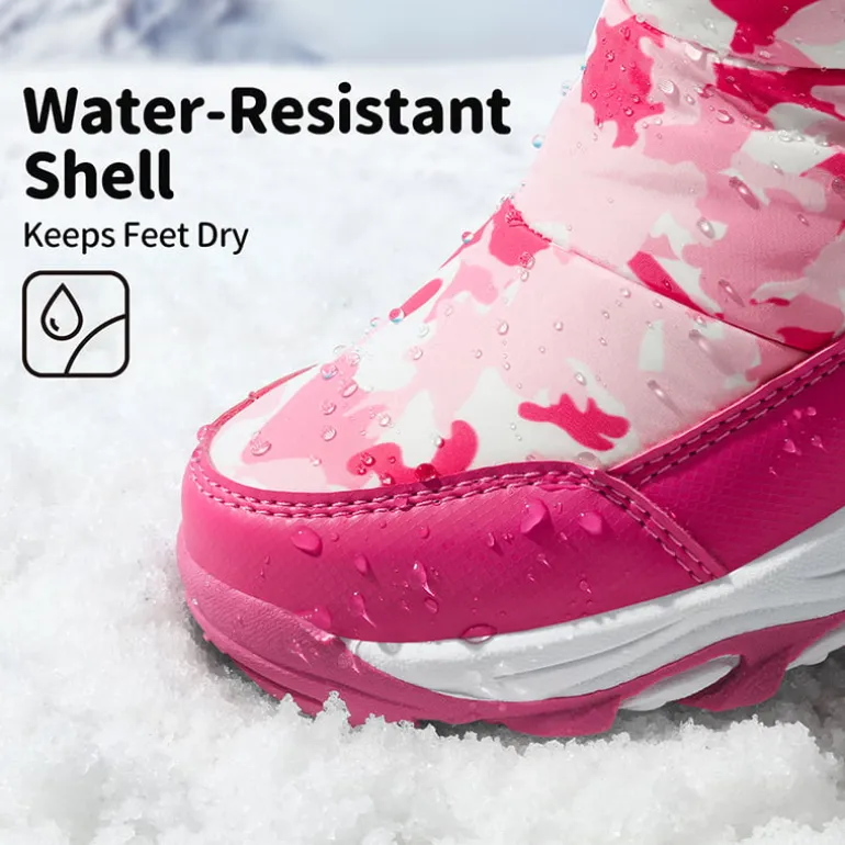 Kids Waterproof Faux Fur Snow Boots