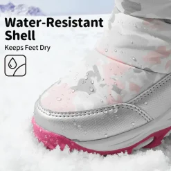 Kids Waterproof Faux Fur Snow Boots