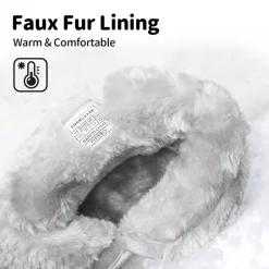Kids Waterproof Faux Fur Snow Boots