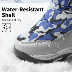 Kids Waterproof Faux Fur Snow Boots