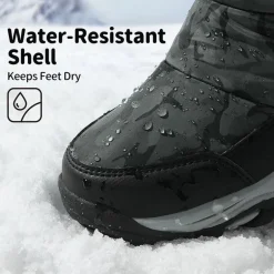 Kids Waterproof Faux Fur Snow Boots