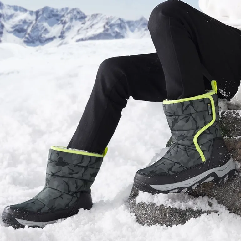 Kids Waterproof Faux Fur Snow Boots