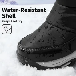 Kids Waterproof Faux Fur Snow Boots