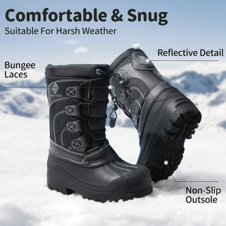 Kids Waterproof Shell Bottom Snow Boots