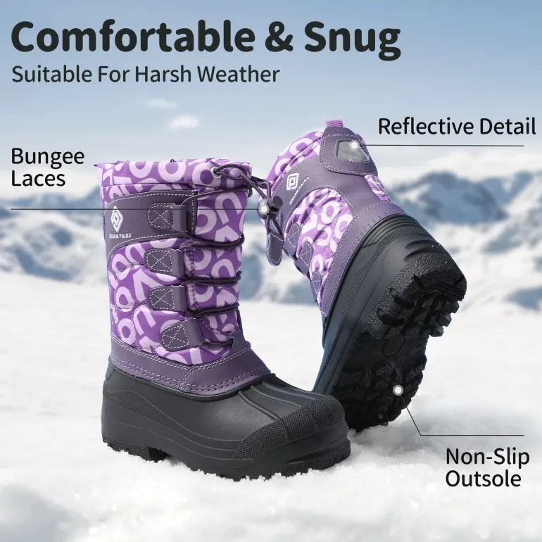Kids Waterproof Shell Bottom Snow Boots