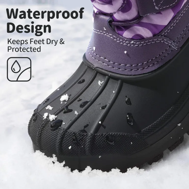 Kids Waterproof Shell Bottom Snow Boots